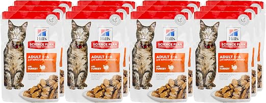 Hill's Science Plan Adult Wet Cat Food Turkey Pouches (12x85g)