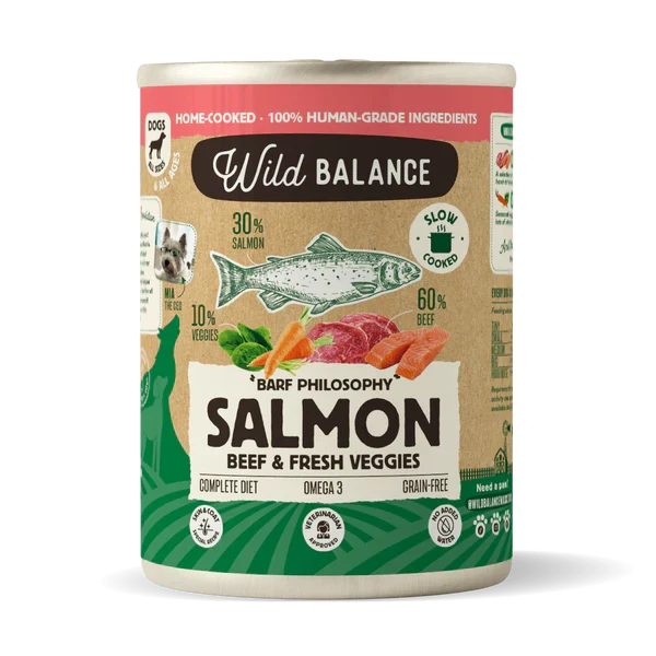 Wild Balance BARF Philosophy Salmon with Beef & Fresh Veggies Wet Dog Food - 400G