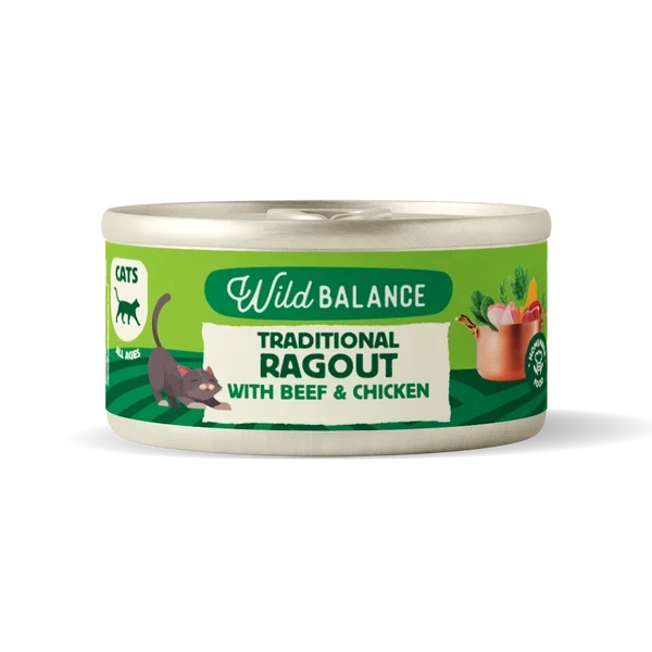 Wild Balance Traditional Ragout with Beef & Chicken Wet Cat Food - 80G