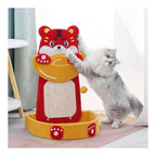 Cozy Paws Tiger Shape Cat Scratching Board With Cat Bed and Sisal Rope -41*33*62cm