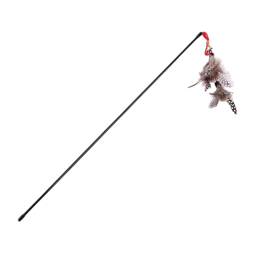Cozy Paws Interactive Cat Teaser Wand Toy with Bell & Feather – 10pcs Pack