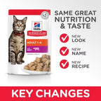 Hill's Science Plan Adult Wet Cat Food Beef Pouches (12x85g)