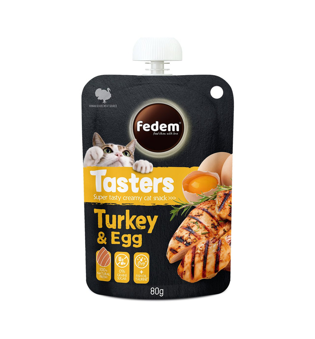 Fedem Tasters Creamy Cat Snack – Turkey &amp; Egg 80g