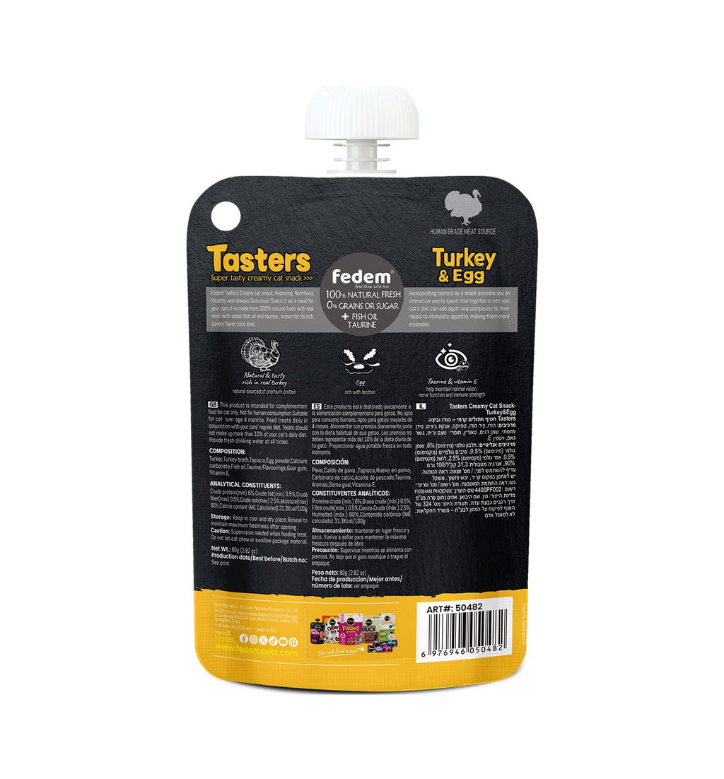 Fedem Tasters Creamy Cat Snack – Turkey &amp; Egg 80g