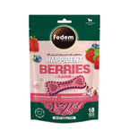 Fedem Happident Petite Dog Treats – Berries Flavour 144g (18 pcs)