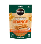 Fedem Happident Petite Dog Treats – Orange Flavour 144g(18pcs)