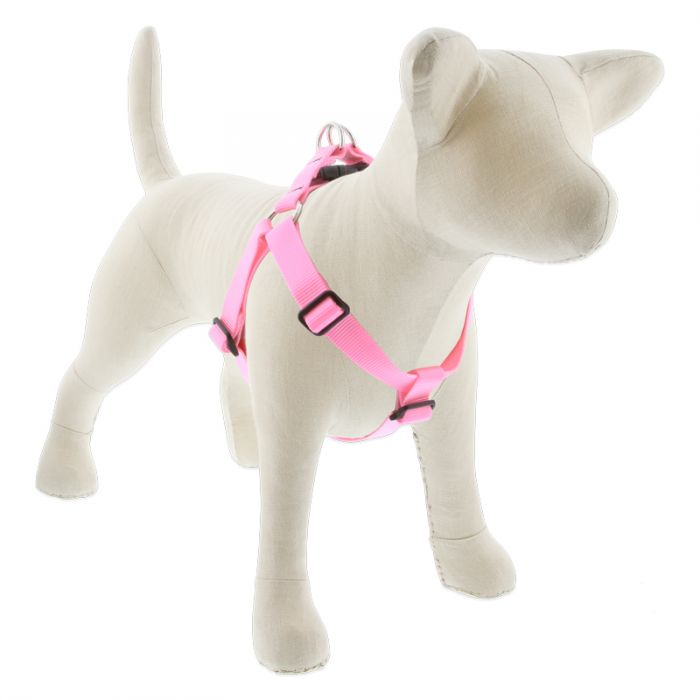 Large Dog Basics Step In Harness 1″ — pink / 24″-38″