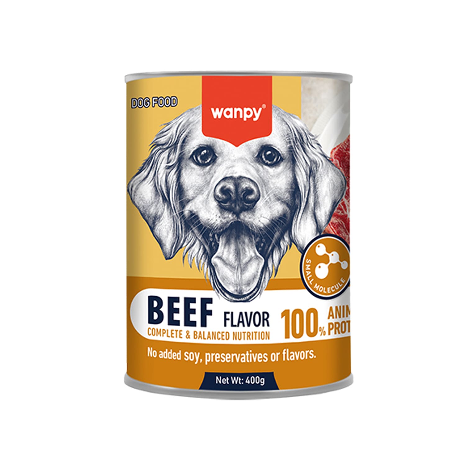 Wanpy Complete Pâté Canned Food for Dogs (Beef) – 400g