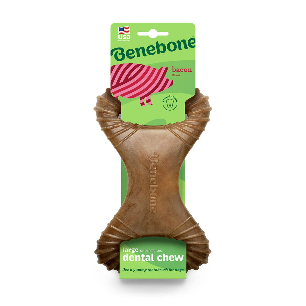 Benebone Dental Dog Chew Toy – Bacon