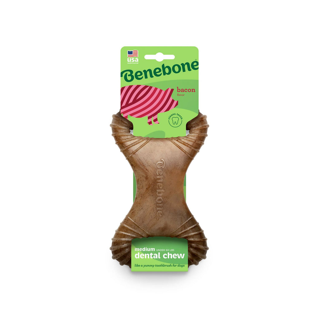 Benebone Dental Dog Chew Toy – Bacon
