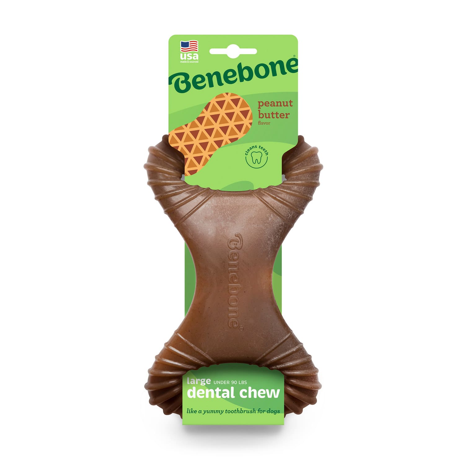 Benebone Dental Dog Chew Toy – Peanut