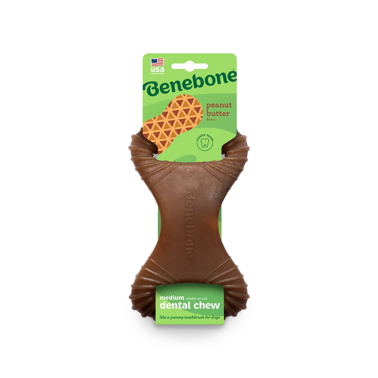 Benebone Dental Dog Chew Toy – Peanut