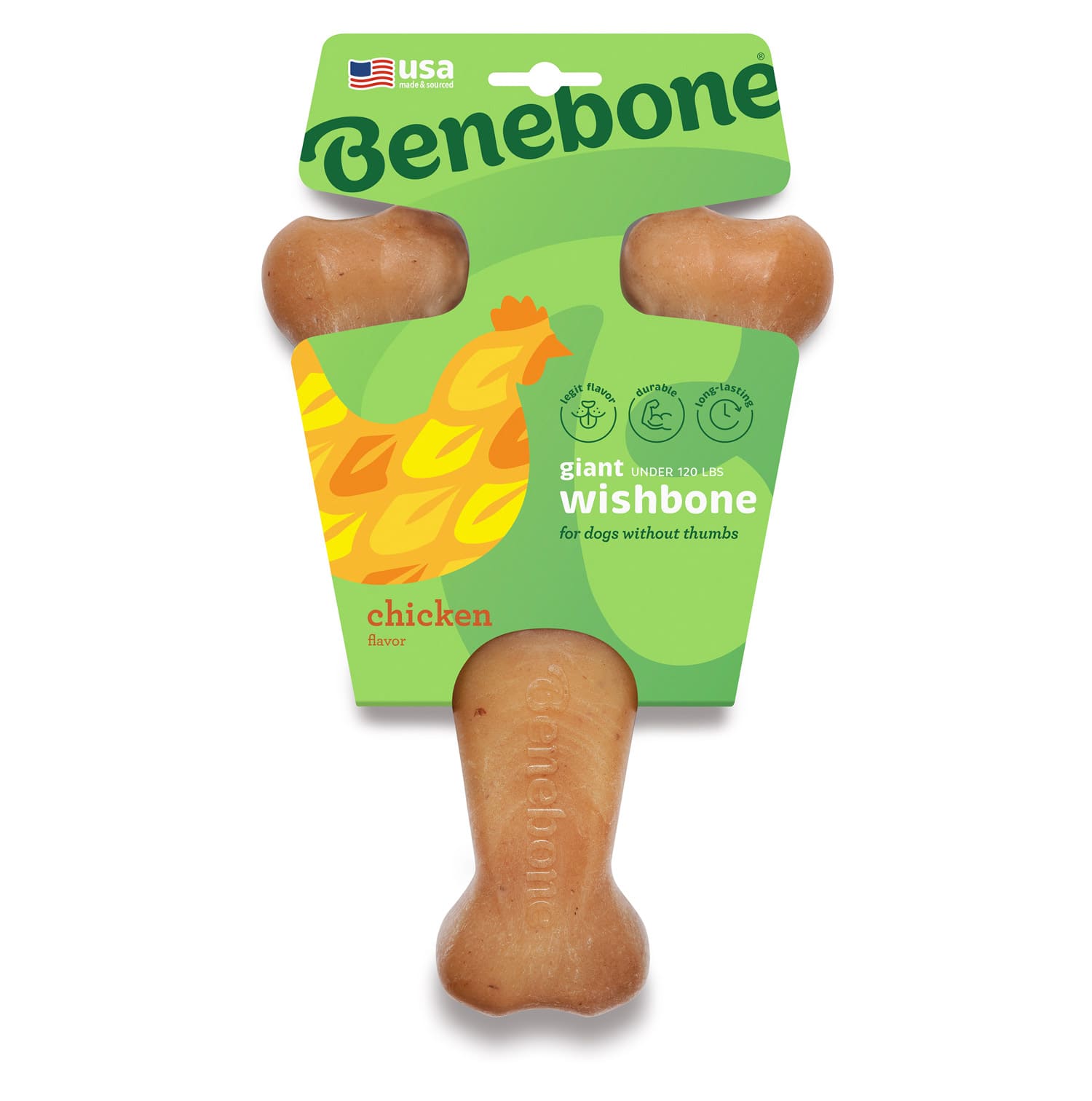 Benebone Wishbone Dog Chew Toy  Chicken