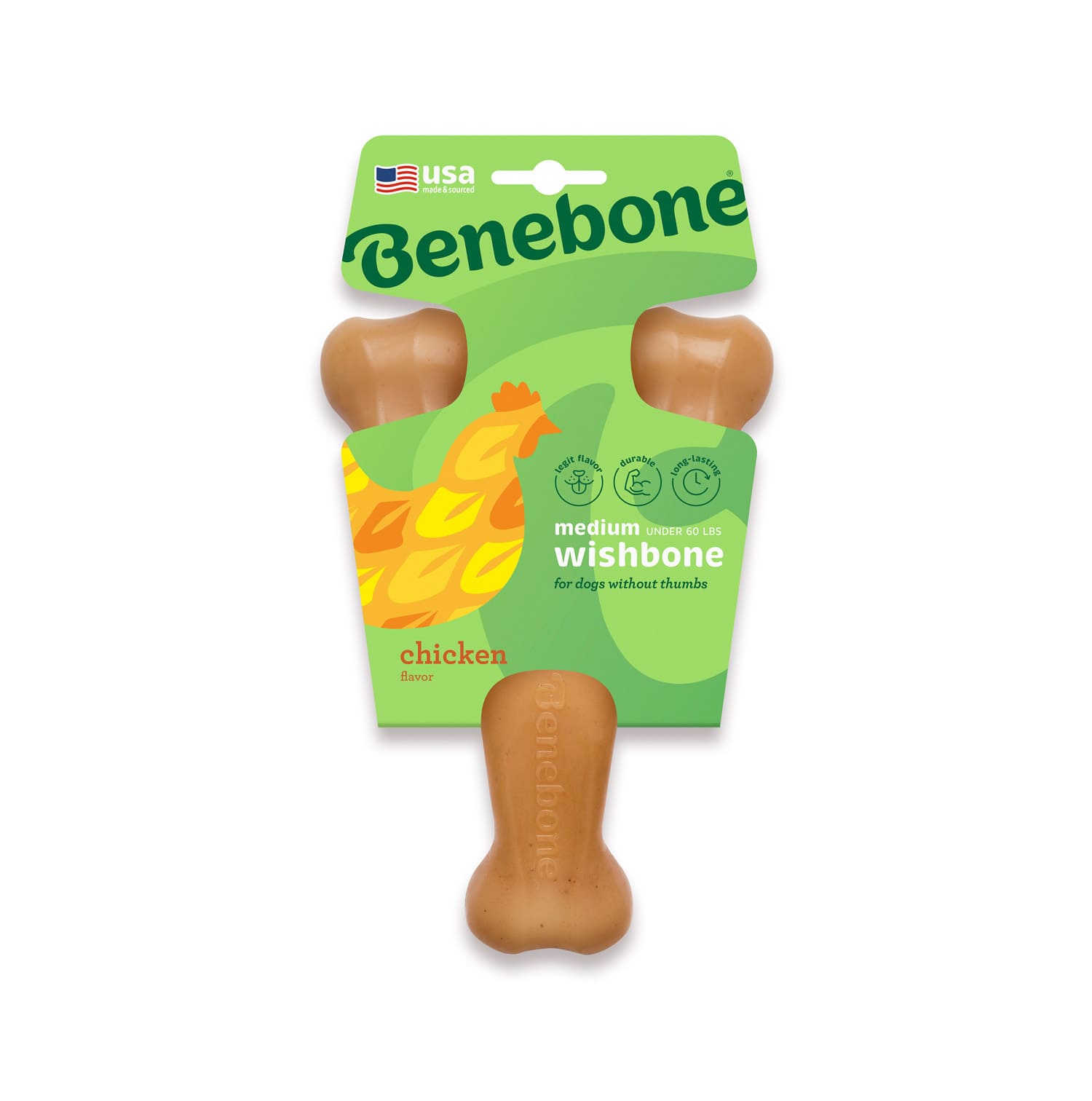 Benebone Wishbone Dog Chew Toy  Chicken