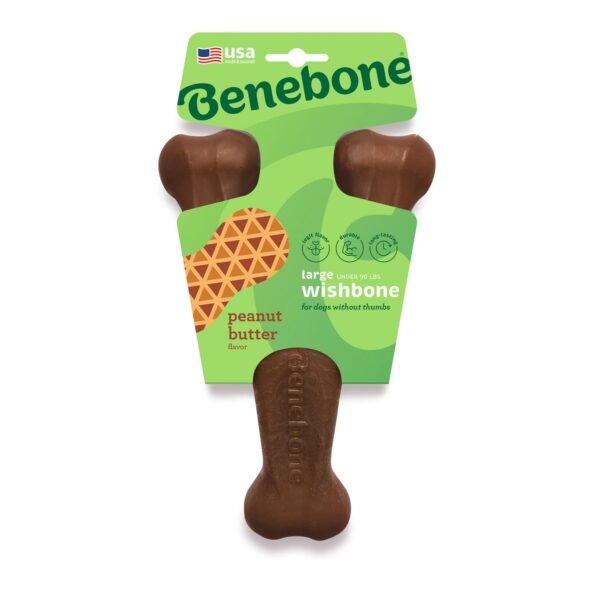 Benebone Wishbone Dog Chew Toy – Peanut