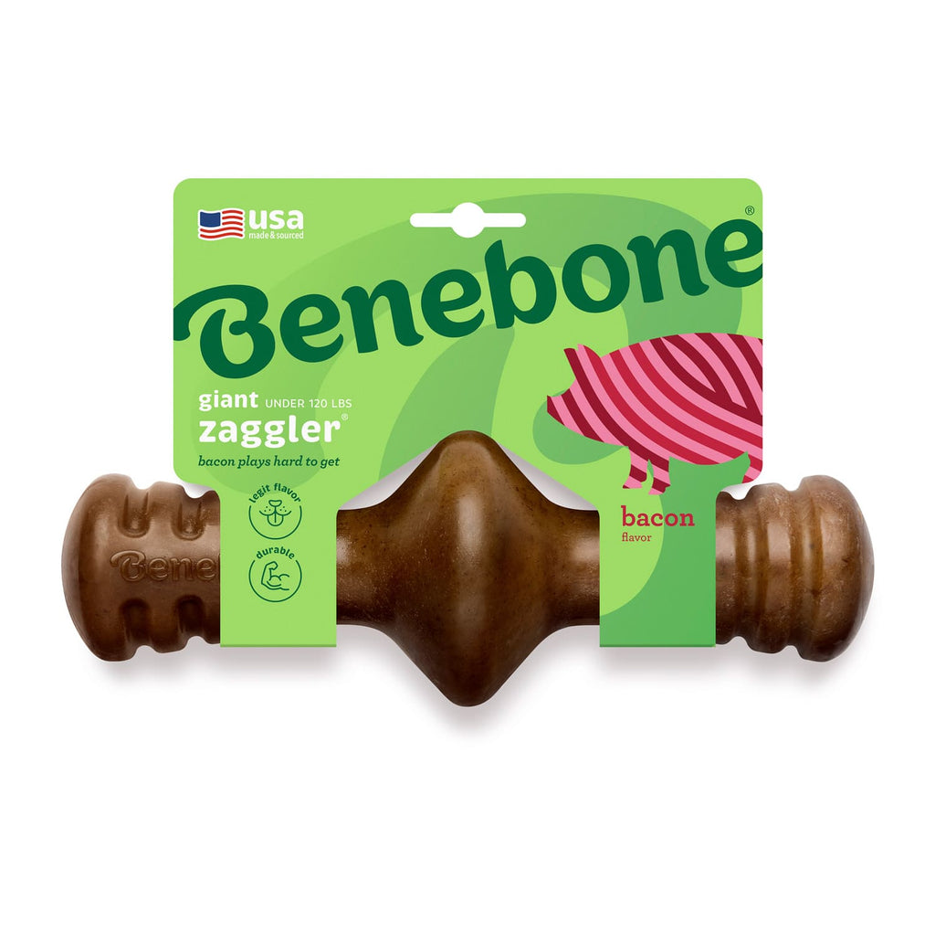 Benebone Zaggler Dog Chew Toy  Bacon