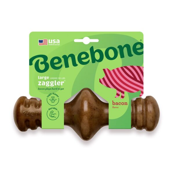 Benebone Zaggler Dog Chew Toy – Bacon