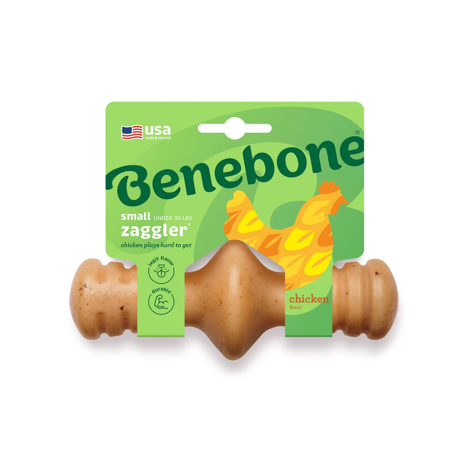 Benebone Zaggler Dog Chew Toy  Chicken