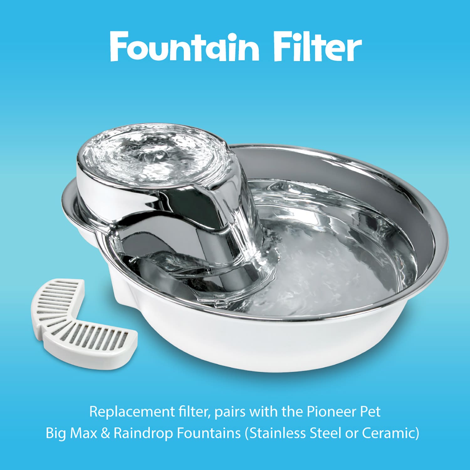 Big Max Pet Drinking Fountain 128oz – Stainless Steel