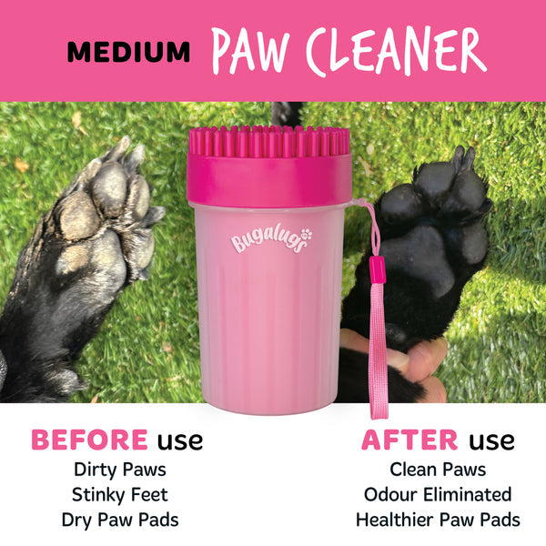 Bugalugs Paw Cleaner Cup For Dogs & Cats Pink