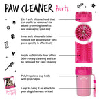 Bugalugs Paw Cleaner Cup For Dogs & Cats Pink