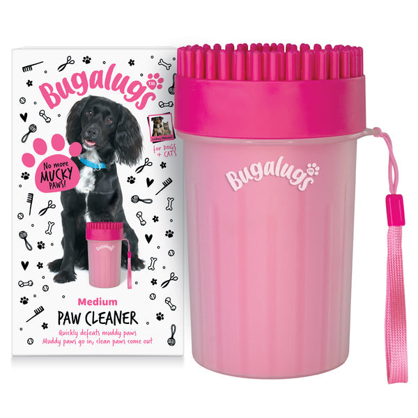 Bugalugs Paw Cleaner Cup For Dogs & Cats Pink