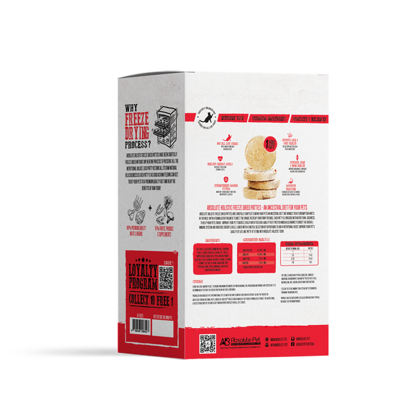 Absolute Holistic Freeze Dried Raw Beef Patty Dry Cat Food - 360G