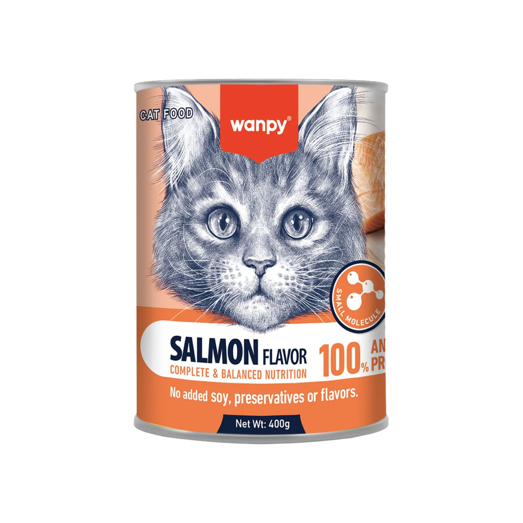Wanpy Complete Pâté Canned Food for Cats (Salmon) – 400g