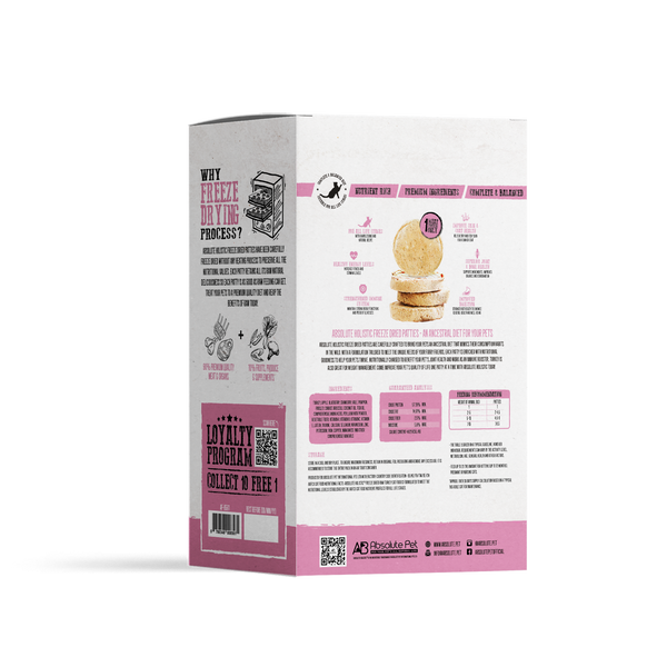 Absolute Holistic Freeze Dried Raw Turkey Patty Dry Cat Food - 360G