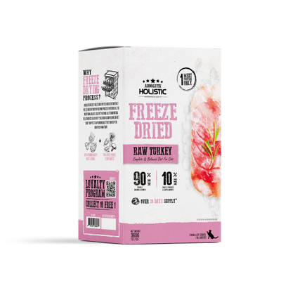 Absolute Holistic Freeze Dried Raw Turkey Patty Dry Cat Food - 360G