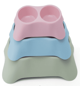 Pets Club Double Dining Bowl -34*20*6.5Cmgreen