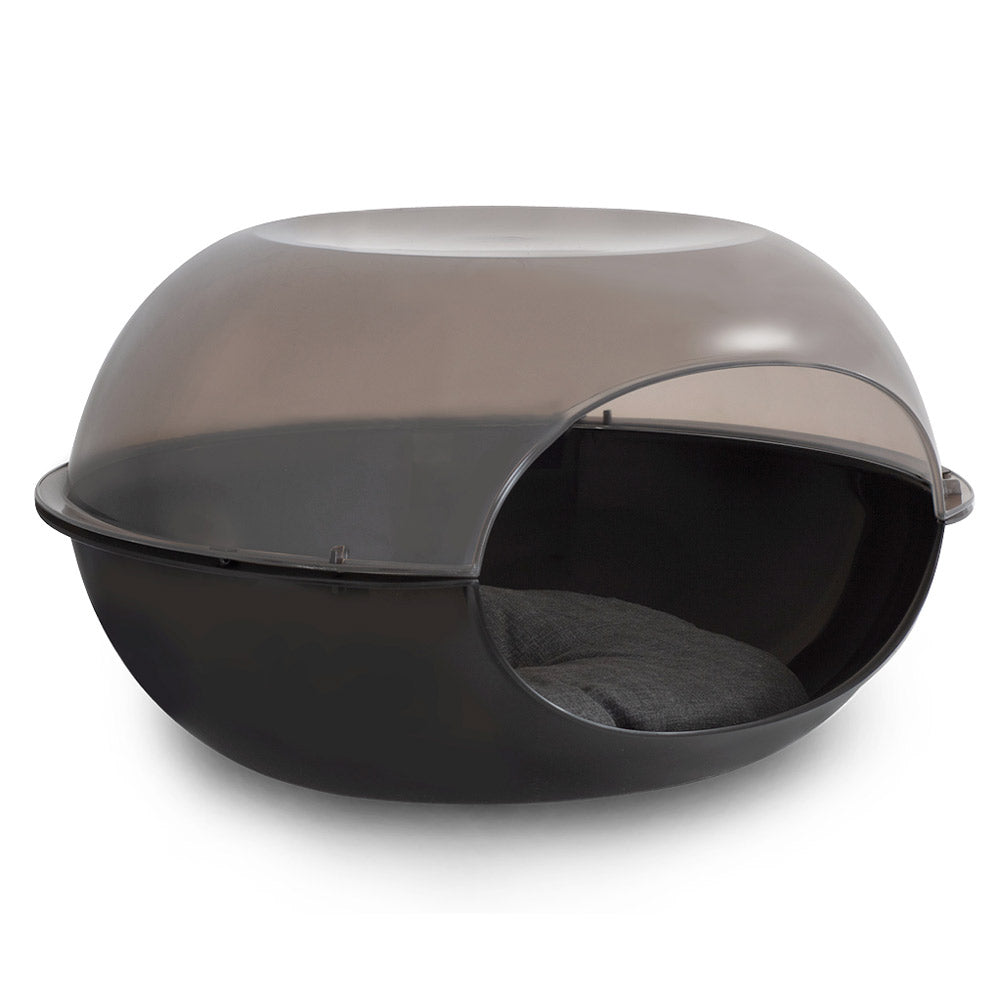 Kennel for Cats – Cuccia Luna Fume — black