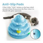 Cozy Paws Multi-Level Ball Track Cat Toy with Cartoon Face – Mixed Colors