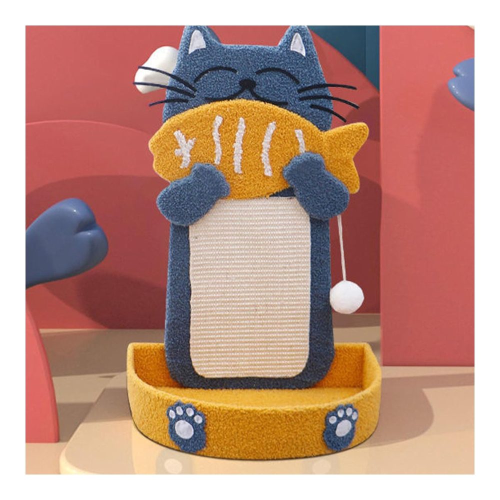 Cozy Paws Fish Shape Cat Scratching Board With Sisal Rope and Scratching Pad -41*33*62cm