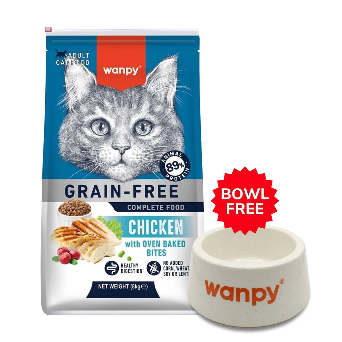 Wanpy Grain Free Adult Cat Chicken 8 Kg