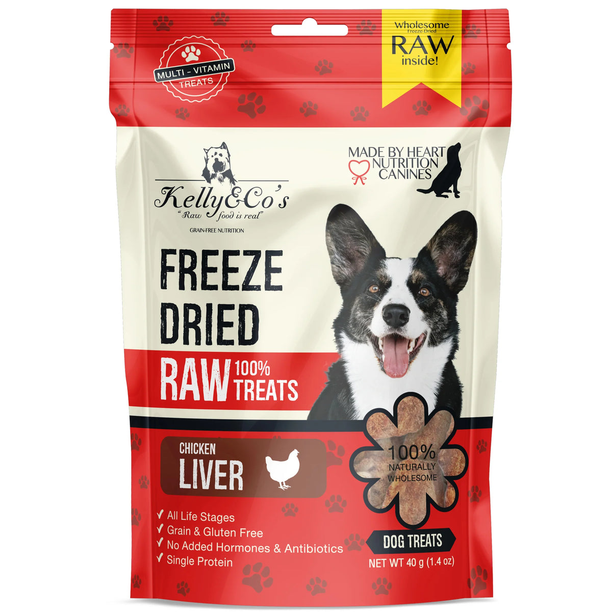 KELLY &amp; CO'S Single Ingredient Freeze- dried Chicken Liver for Dog - 40g