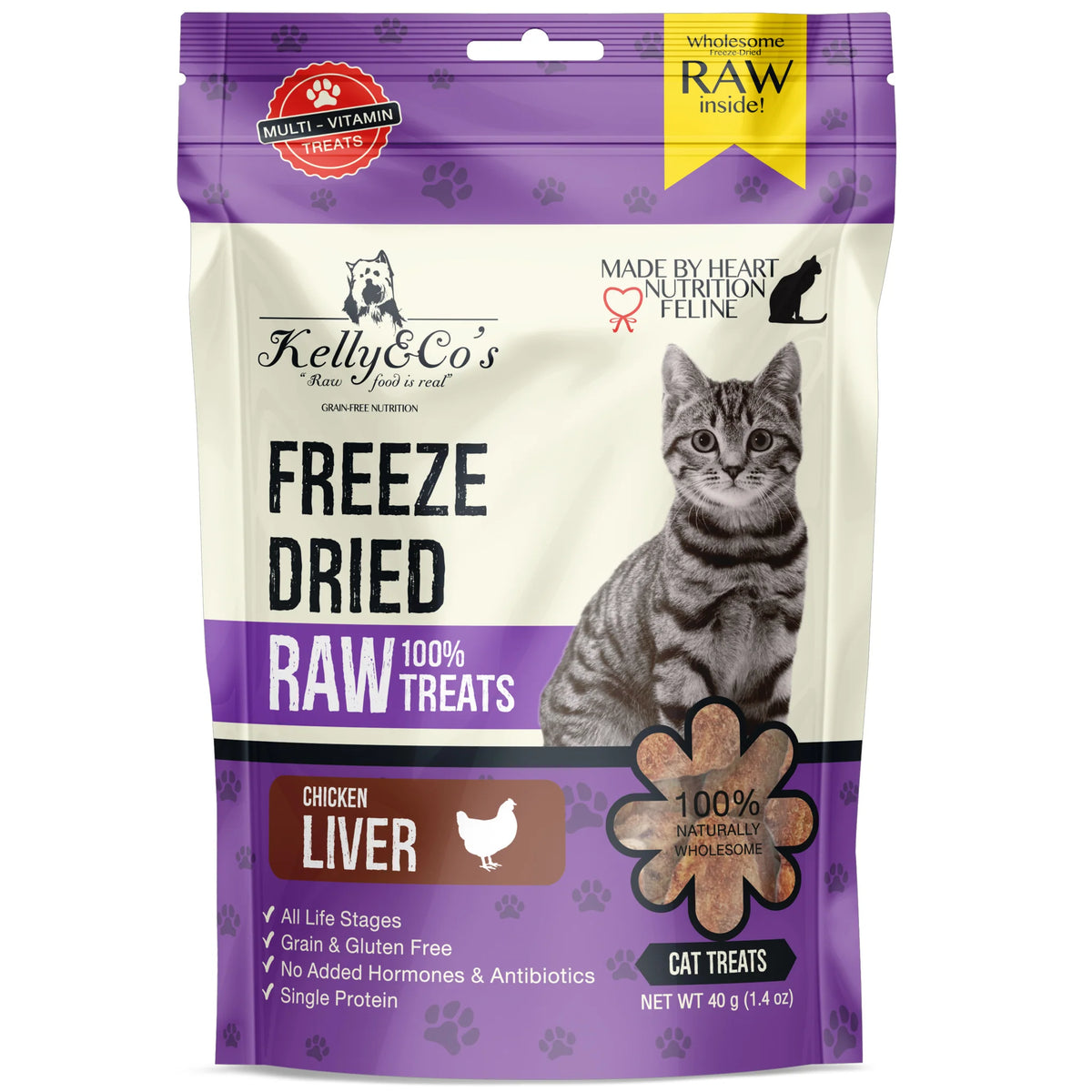 KELLY &amp; CO’S Single Ingredient Freeze-dried Chicken Liver for Cat - 40g