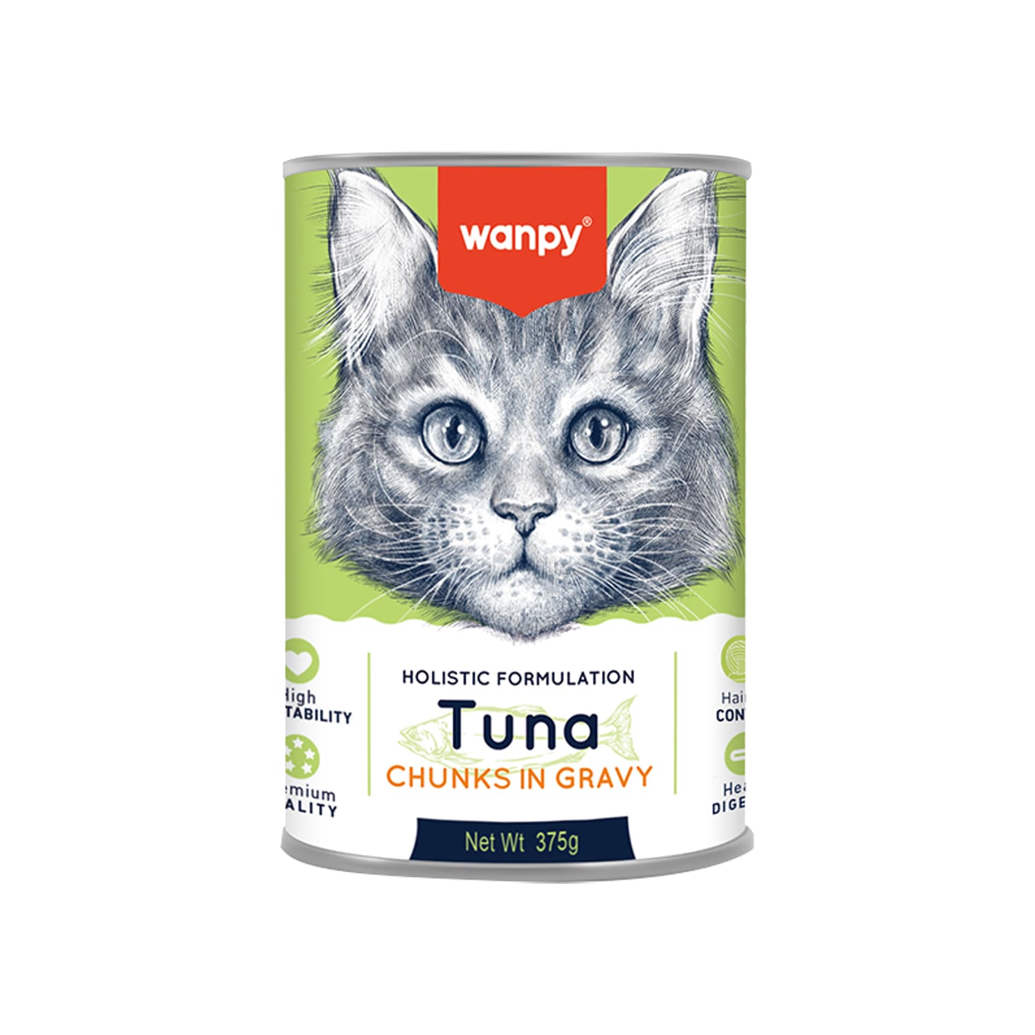 Wanpy Chunks in Gravy Canned Food for Cats - Tuna 375g
