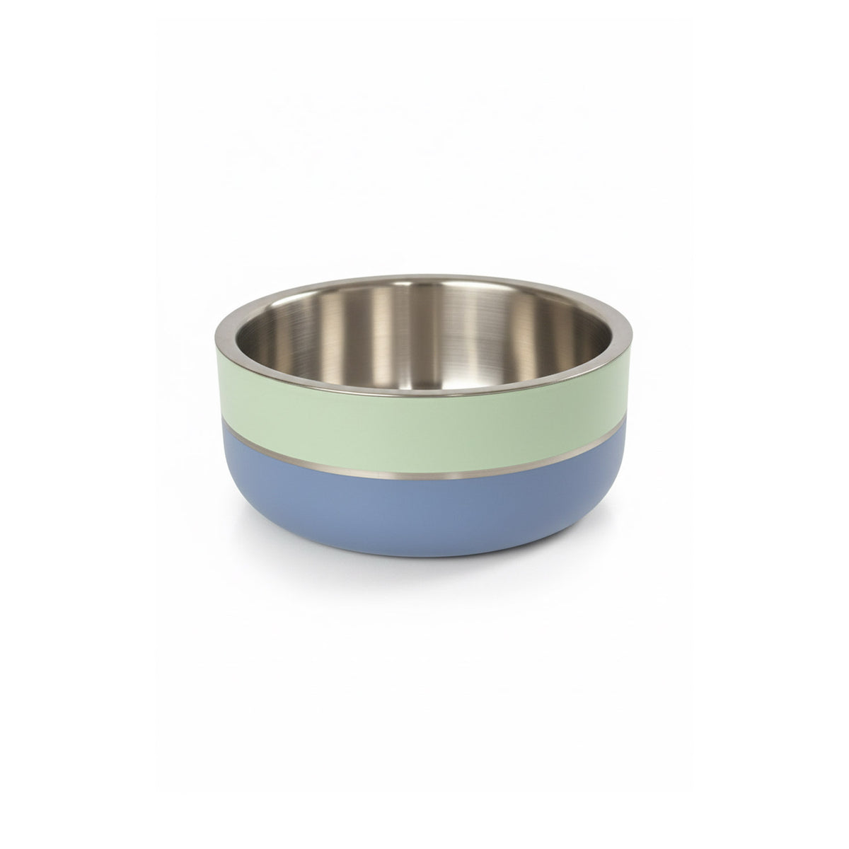 Saluki Stainless Steel Double Wall Dog Bowls – Two Tone — 700 ML