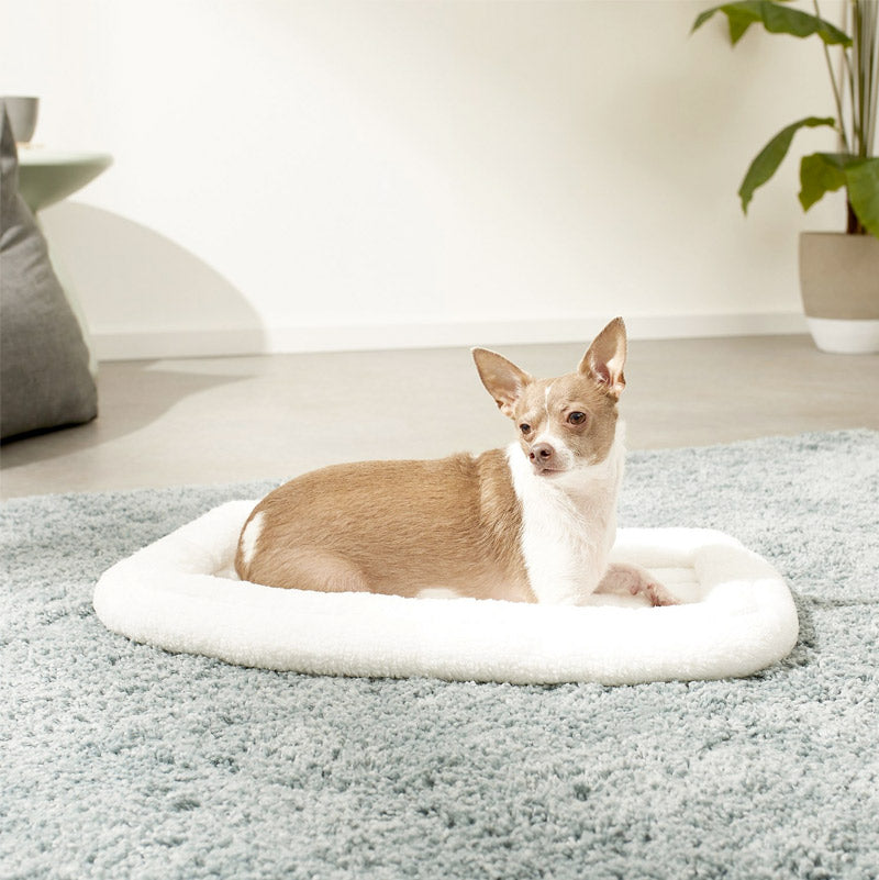 Quiet Time Deluxe Fleece Double Bolster Bed White