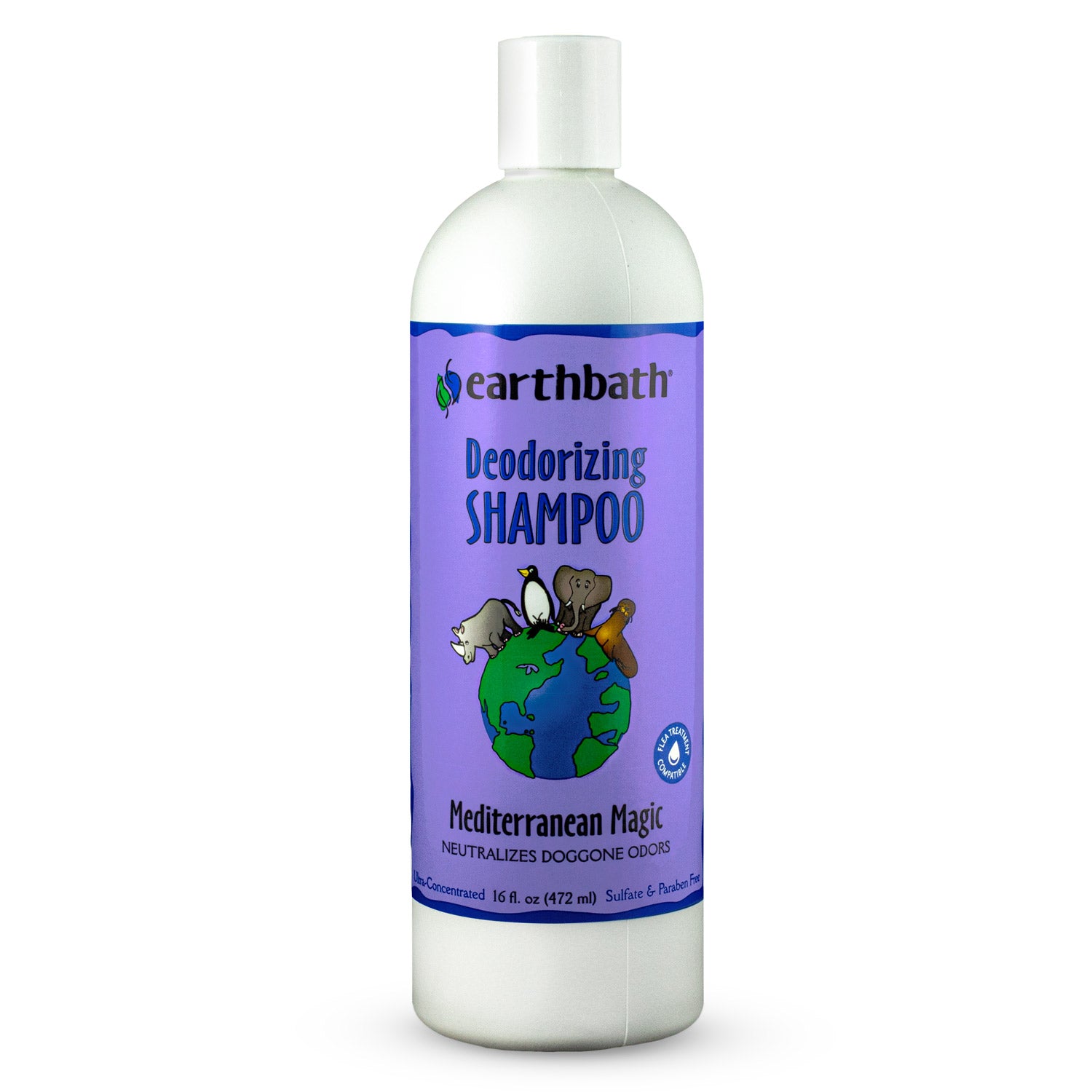 earthbath Deodorizing Shampoo, Mediterranean Magic, Neutralizes Doggone Odors, Made in USA, 16 oz