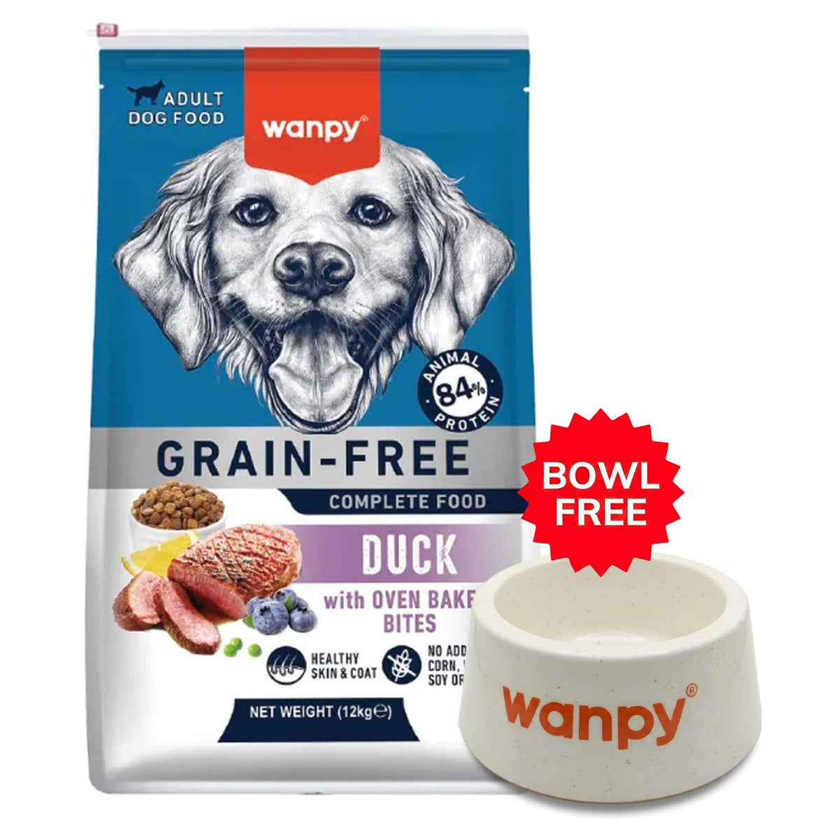 Wanpy Grain Free Adult Dog Duck 12 Kg