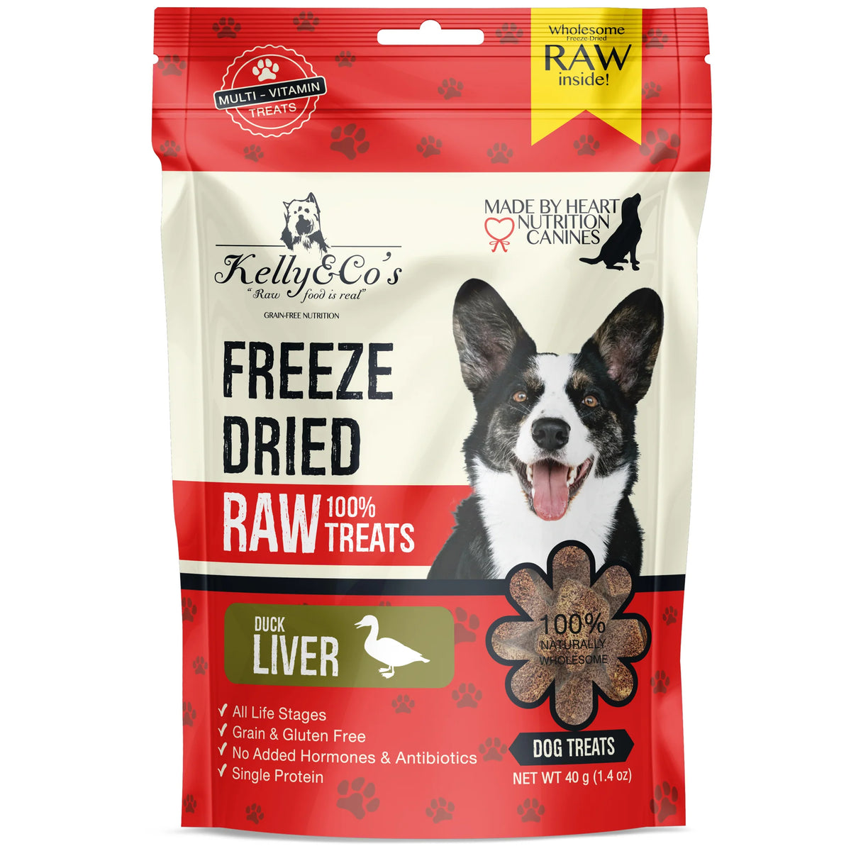 KELLY &amp; CO'S Single Ingredient Freeze-dried Duck Liver for Dog - 40g