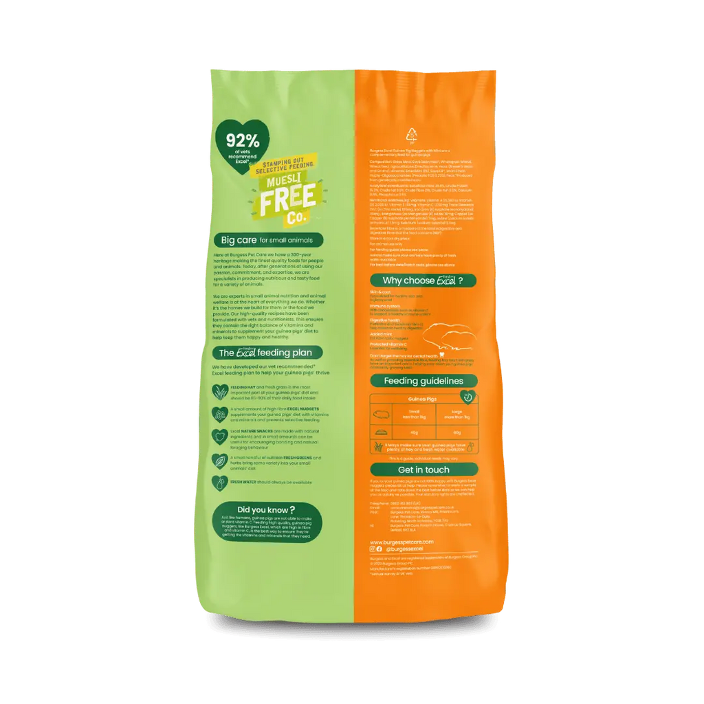 Burgess Excel Nuggets with Mint for Adult Guinea Pig - 3KG