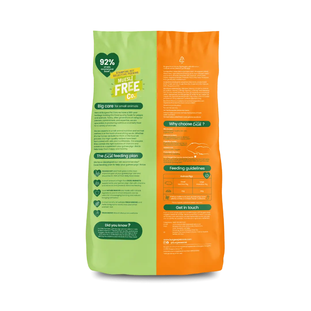 Burgess Excel Nuggets with Mint for Adult Guinea Pig - 3KG