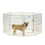 MidWest Foldable Exercise Pen With Door  Gold Zinc
