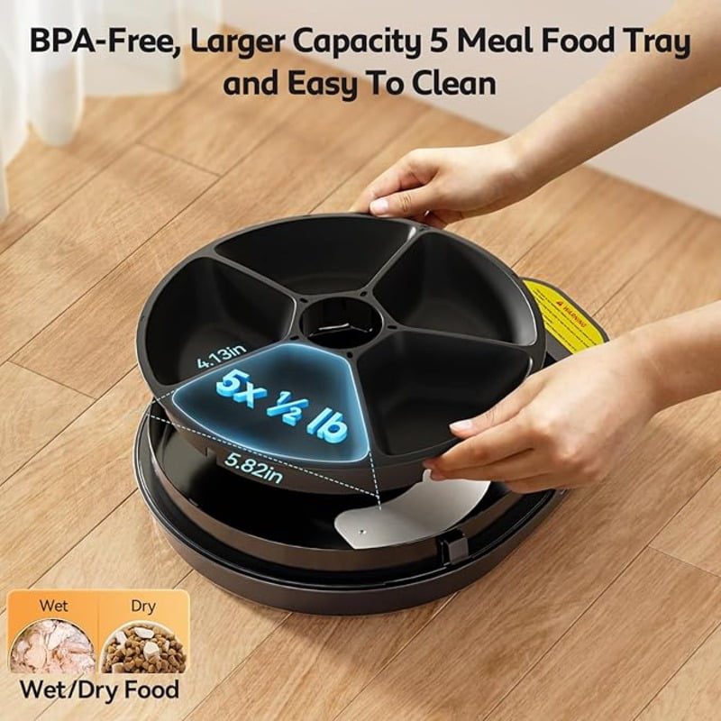 UBPet Smart Refrigerated 5 Meal Auto Pet Feeder - F10