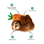 Petshop by Fringe Studio Easter Sloth On A Carrot - Cuddly Plush Dog Toy 25x20cm