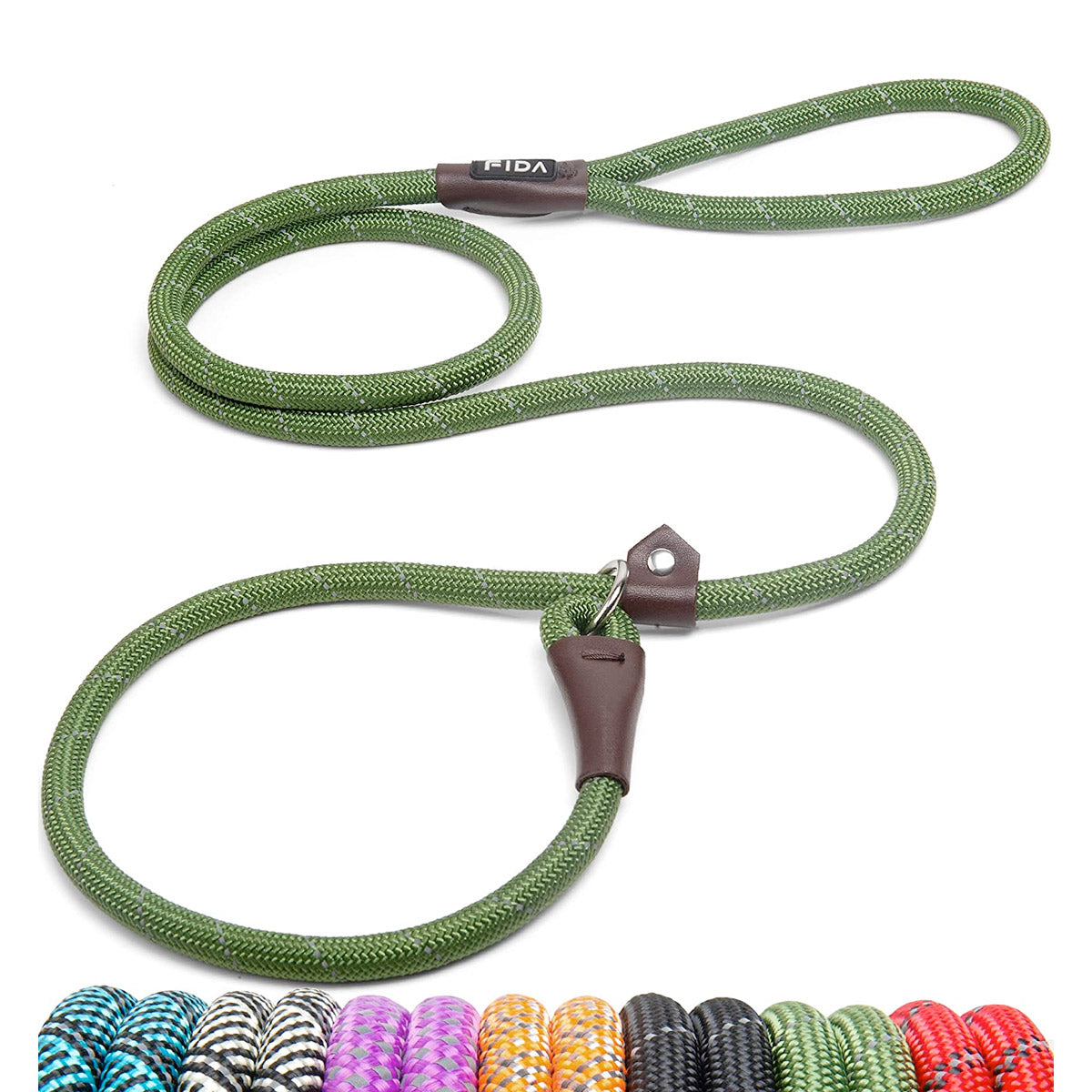 Fida Durable Slip Lead Dog Leash / Training Leash(6ft length, 1/2Inch thick Rope)