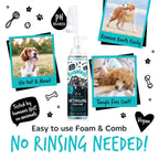 Bugalugs 2in1 Fragrance Free Detangling Foam Comb for Dogs - 150ML